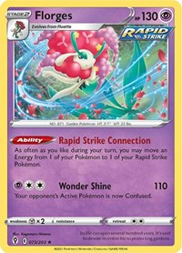 Florges 073/203 Holo Rare – Evolving Skies Pokémon card