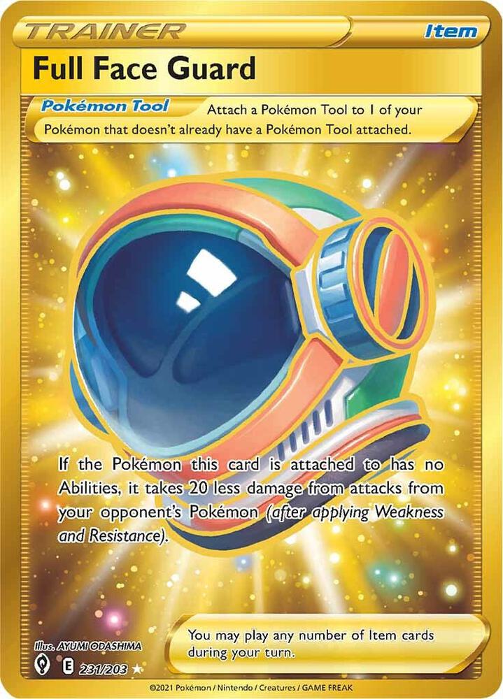 Full Face Guard 231/203 Evolving Skies Pokémon card