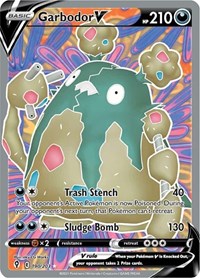 Garbodor V 190/203 Ultra Rare – Evolving Skies Pokémon card