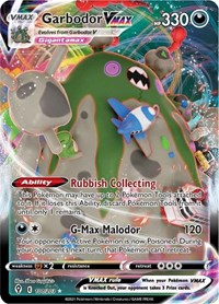 Garbodor VMAX 101/203 Ultra Rare – Evolving Skies Pokémon card