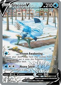 Glaceon V 175/203 Ultra Rare – Evolving Skies Pokémon card