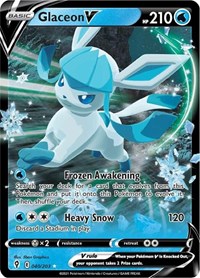 Glaceon V 040/203 Ultra Rare – Evolving Skies Pokémon card