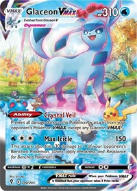 Glaceon VMAX 209/203 Secret Rare – Evolving Skies Pokémon card