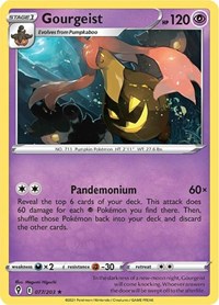 Gourgeist 077/203 Rare – Evolving Skies Pokémon card