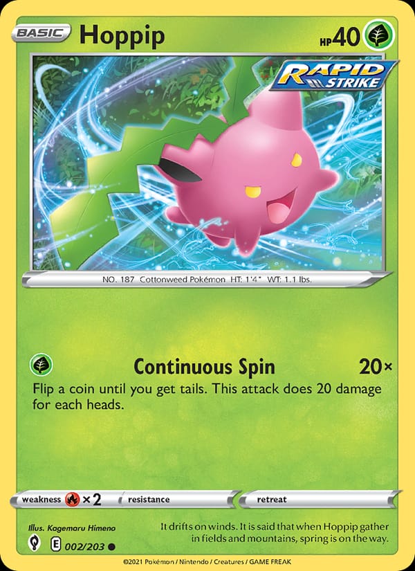 Hoppip 002/203 Evolving Skies Pokémon card