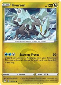Kyurem 116/203 Holo Rare – Evolving Skies Pokémon card