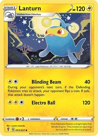 Lanturn 053/203 Uncommon – Evolving Skies Pokémon card
