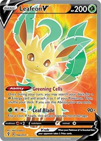 Leafeon V 166/203 Ultra Rare – Evolving Skies Pokémon card