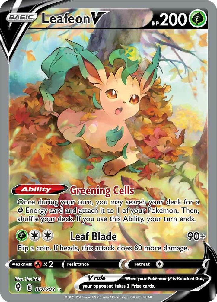 Leafeon V 167/203 Evolving Skies Pokémon card