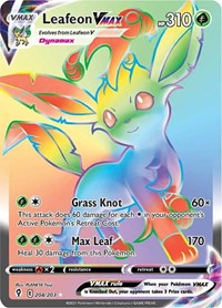 Leafeon VMAX 204/203 Secret Rare – Evolving Skies Pokémon card