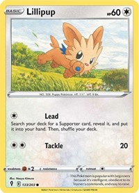 Lillipup 133/203 Common – Evolving Skies Pokémon card