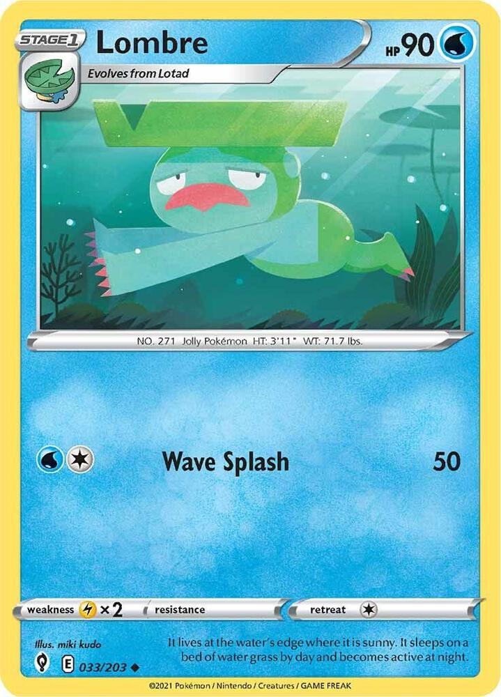 Lombre 033/203 Evolving Skies Pokémon card