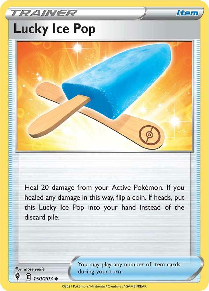 Lucky Ice Pop 150/203 Evolving Skies Pokémon card