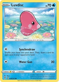 Luvdisc 039/203 Common – Evolving Skies Pokémon card