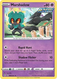 Marshadow 080/203 Holo Rare – Evolving Skies Pokémon card