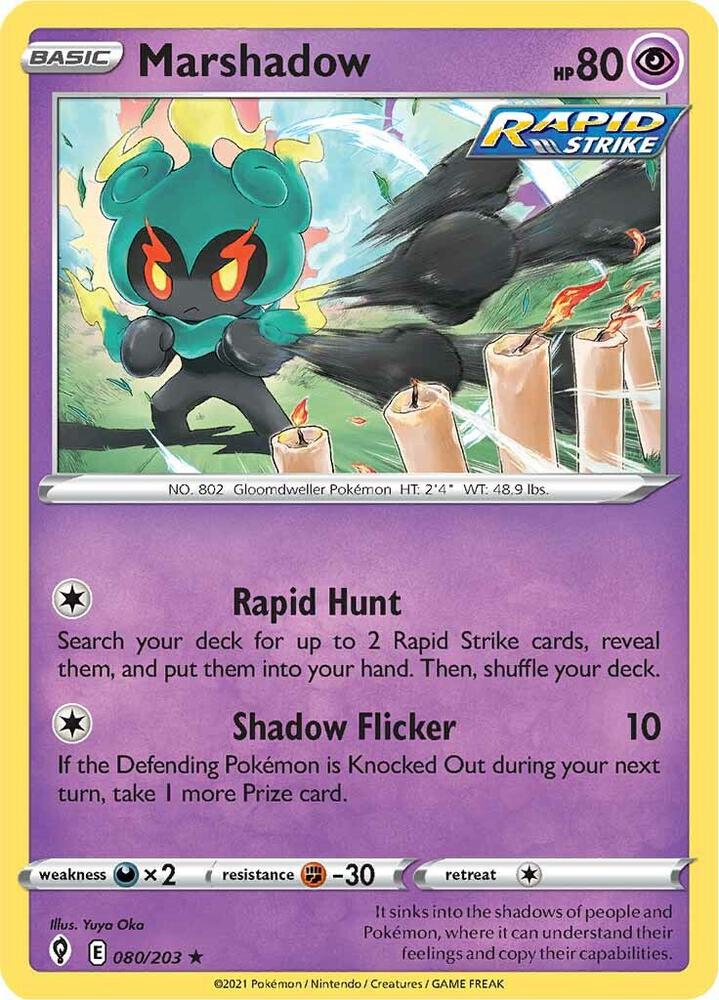 Marshadow 080/203 Evolving Skies Pokémon card