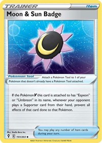 Moon & Sun Badge 151/203 Uncommon – Evolving Skies Pokémon card