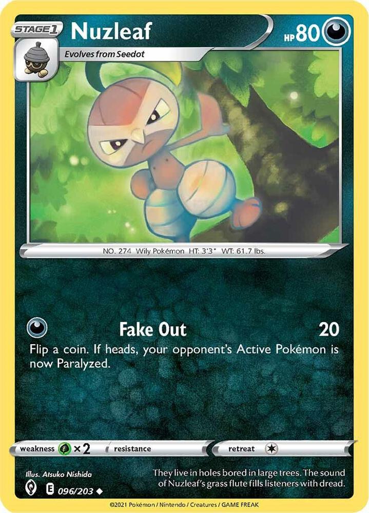 Nuzleaf 096/203 Evolving Skies Pokémon card