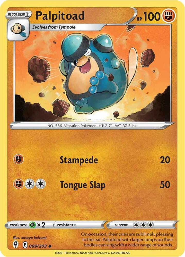 Palpitoad 089/203 Evolving Skies Pokémon card