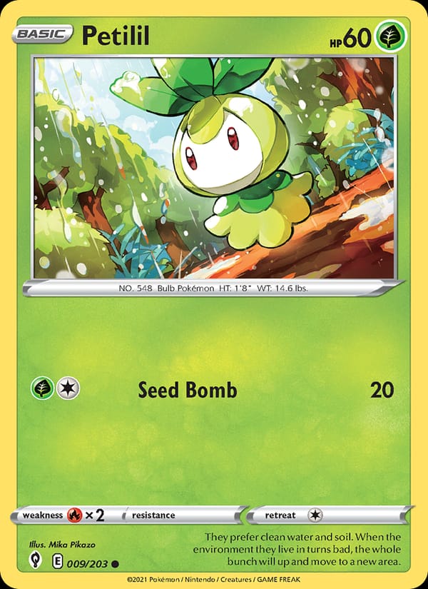 Petilil 009/203 Evolving Skies Pokémon card