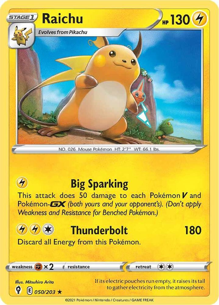 Raichu 050/203 Evolving Skies Pokémon card