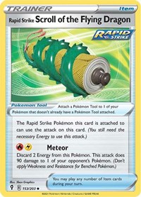 Rapid Strike Scroll of the Flying Dragon 153/203 Uncommon – Evolving Skies Pokémon card