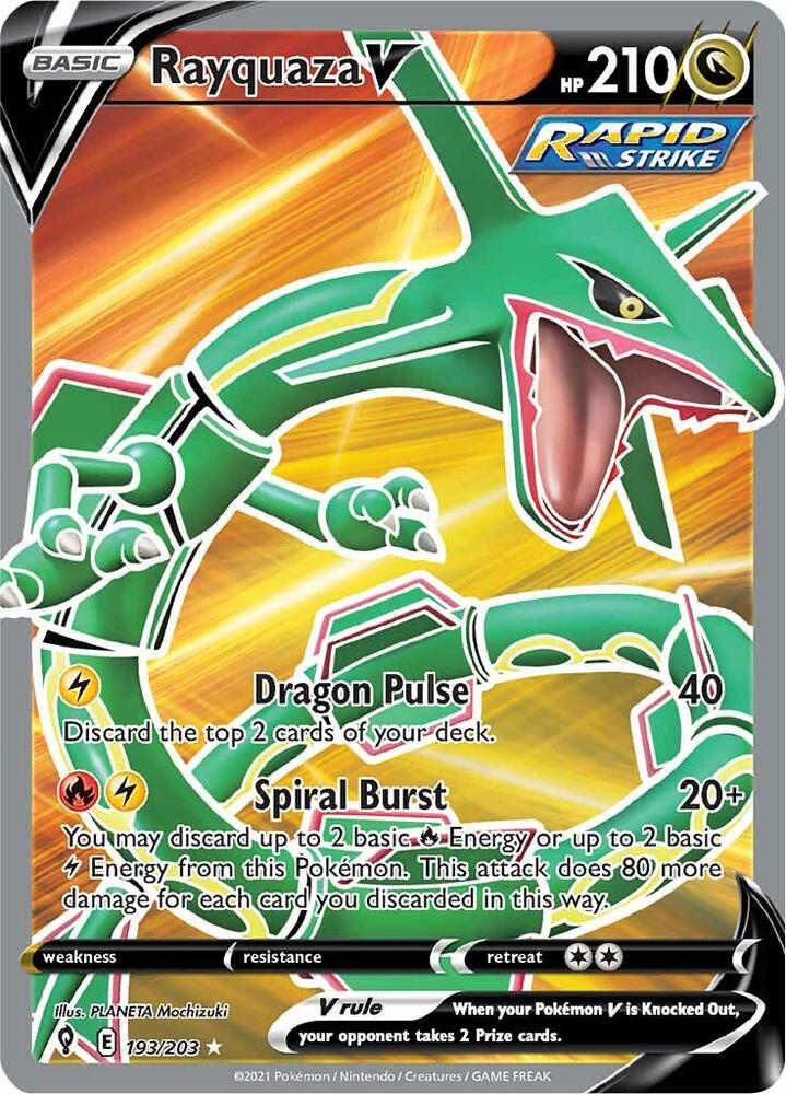 Rayquaza V 193/203 Evolving Skies Pokémon card
