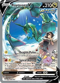Rayquaza V 194/203 Ultra Rare – Evolving Skies Pokémon card