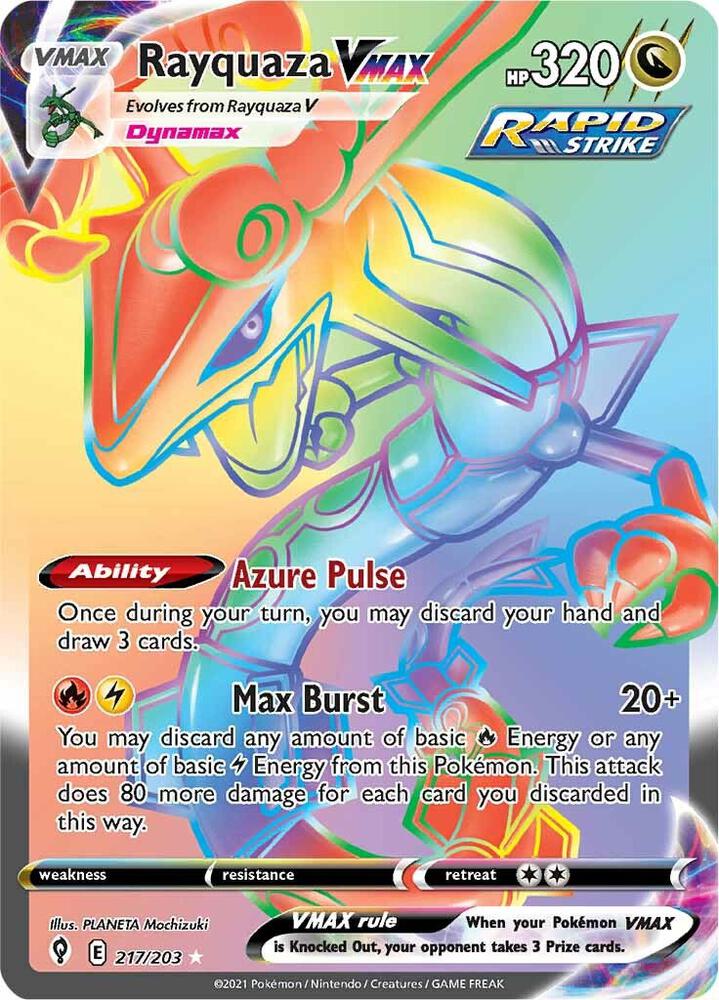 Rayquaza VMAX 217/203 Evolving Skies Pokémon card