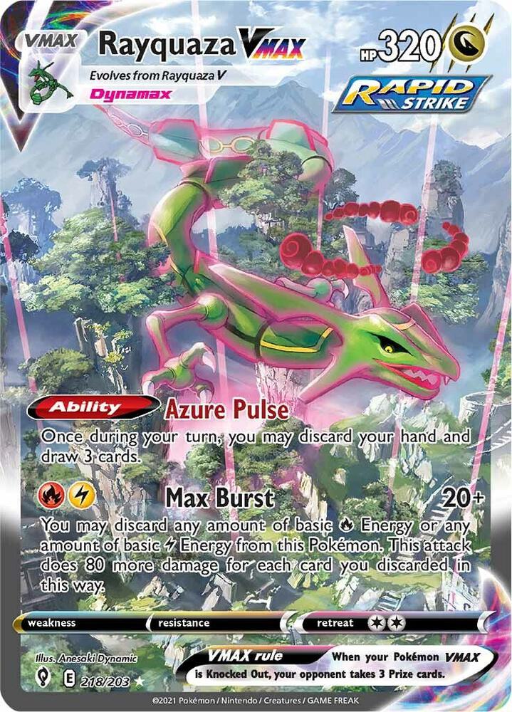 Rayquaza VMAX 218/203 Evolving Skies Pokémon card