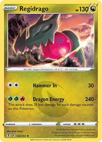 Regidrago 124/203 Holo Rare – Evolving Skies Pokémon card