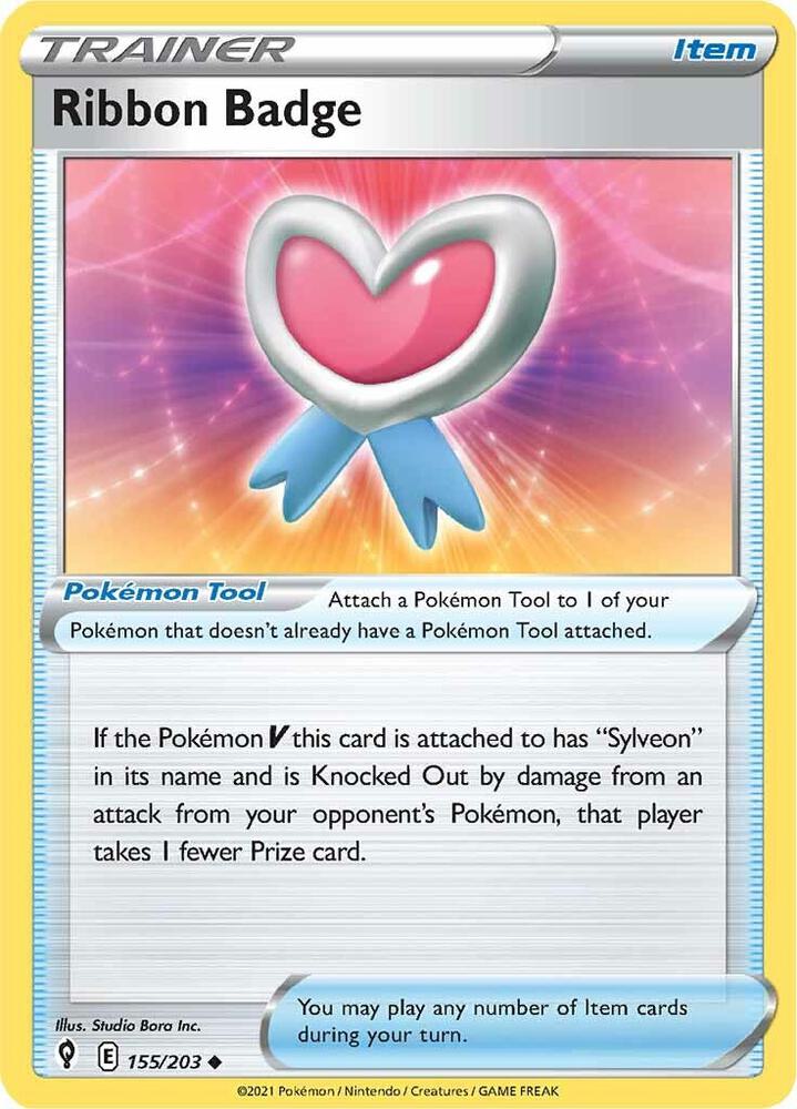 Ribbon Badge 155/203 Evolving Skies Pokémon card