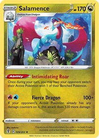 Salamence 109/203 Holo Rare – Evolving Skies Pokémon card