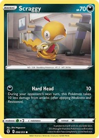 Scraggy 098/203 Common – Evolving Skies Pokémon card