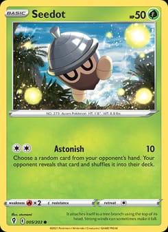 Seedot 005/203 Common – Evolving Skies Pokémon card