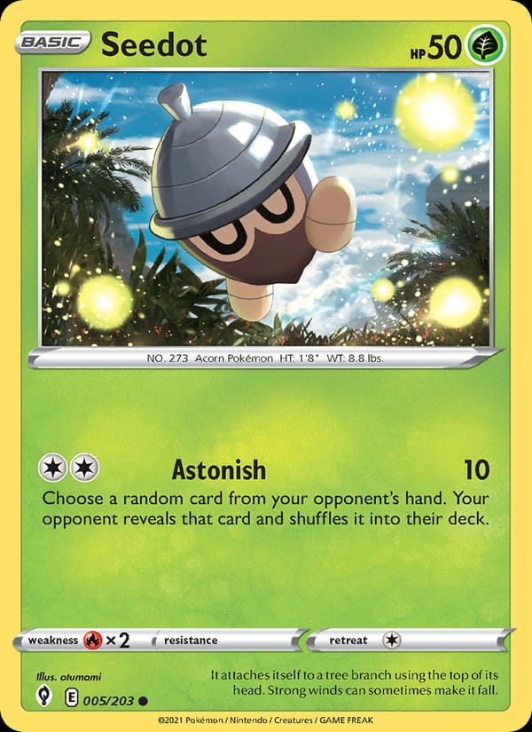 Seedot 005/203 Evolving Skies Pokémon card