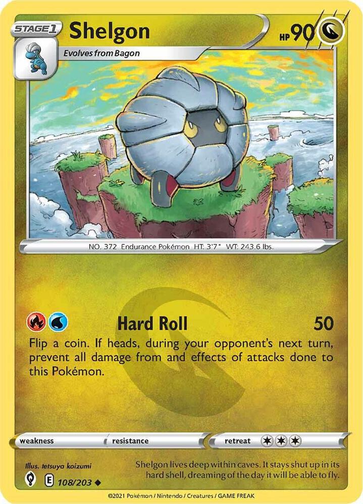 Shelgon 108/203 Evolving Skies Pokémon card