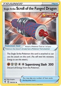 Single Strike Scroll of the Fanged Dragon 158/203 Uncommon – Evolving Skies Pokémon card