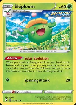 Skiploom 003/203 Uncommon – Evolving Skies Pokémon card