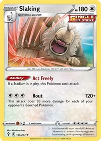 Slaking 131/203 Holo Rare – Evolving Skies Pokémon card