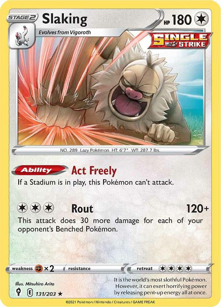Slaking 131/203 Evolving Skies Pokémon card