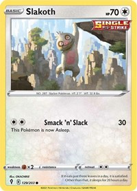 Slakoth 129/203 Common – Evolving Skies Pokémon card