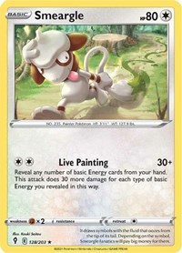 Smeargle 128/203 Rare – Evolving Skies Pokémon card