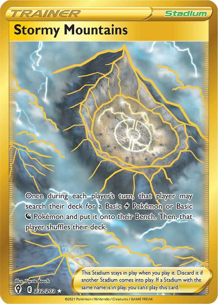 Stormy Mountains 232/203 Evolving Skies Pokémon card