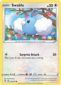 Swablu 132/203 Common – Evolving Skies Pokémon card