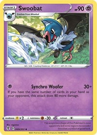 Swoobat 069/203 Uncommon – Evolving Skies Pokémon card