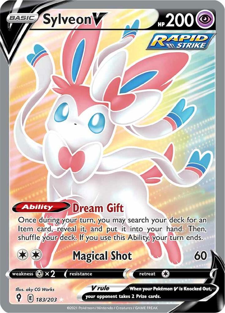 Sylveon V 183/203 Evolving Skies Pokémon card