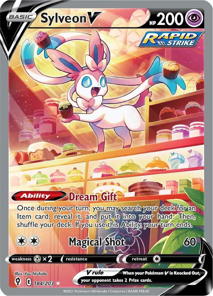 Sylveon V 184/203 Evolving Skies Pokémon card