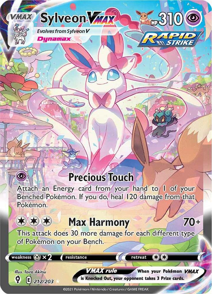 Sylveon VMAX 212/203 Evolving Skies Pokémon card