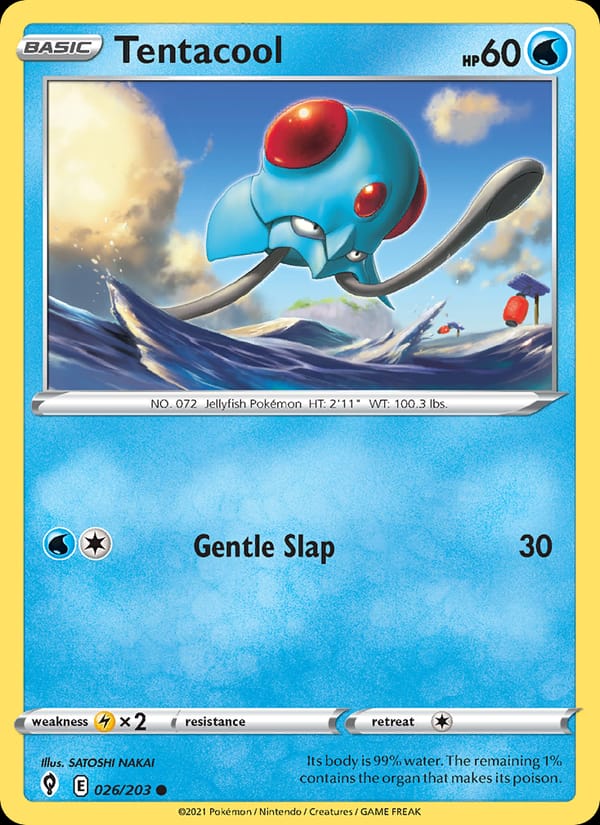 Tentacool 026/203 Evolving Skies Pokémon card